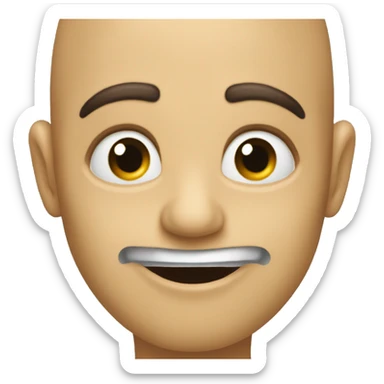 Strana faccia con uori sticker