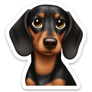 Dachshund black and brown sticker