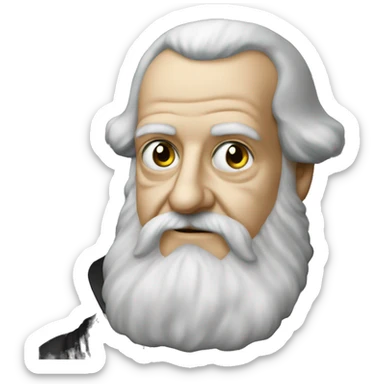 galileo galilei portrait sticker