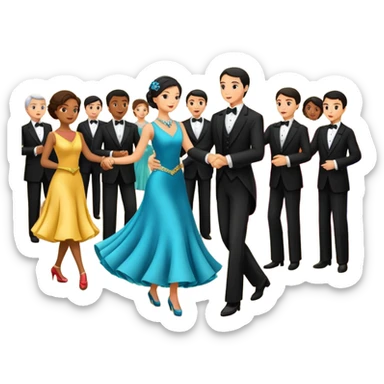 Esibizione di danze standard in palazzetto dello sport con i giudici che danno preferenza con voto sticker