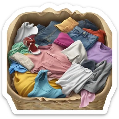 A girls room where the laundry has never been put away for five years sticker
