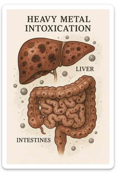 fegato e intestino intossicato da metalli pesanti sticker