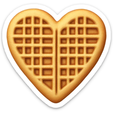 Beige heart waffle sticker