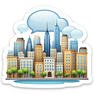An icon representing a visual novel, inspired by games like 'One Day in London.' The design features a detailed cityscape with characters in dynamic poses, as if caught in a pivotal story moment. Speech bubbles and narrative text appear. Transparent background sticker