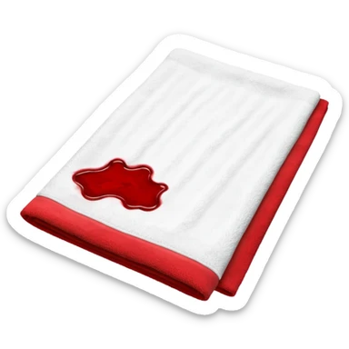 Sanctuary towel with blood on it period pad sticker