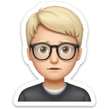 Take the glasses off the following emoji 🤓 sticker