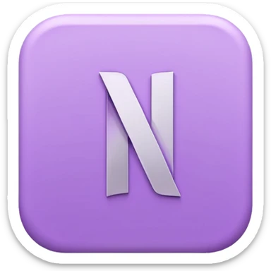 Netflix aesthetic "N" logo in pastel purple sticker