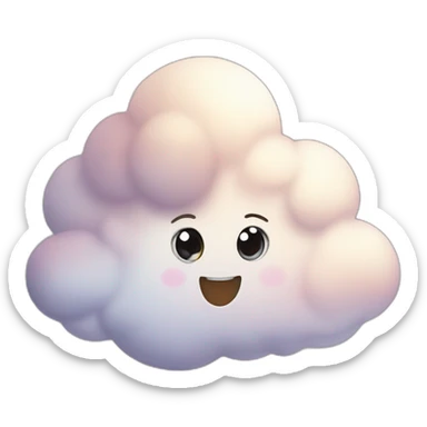 carita enamorado animado con una nube que diga "munanakuy" sticker