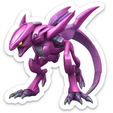  cool edgy shiny colorful Palkia-Genesect-Raptor full body sticker