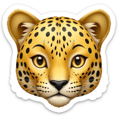 A high-resolution photo-realistic digital illustration of a young jaguar, chest upward A high-resolution, photo-realistic digital illustration of a majestic young jaguar sticker