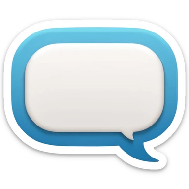 a speech bubble from a customer testimonial sticker