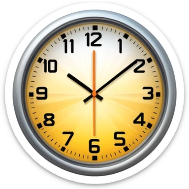 A close-up of a clock with sharply defined numbers and glowing hands, captured in dramatic lighting. The second hand is blurred into multiple trailing streaks to show rapid ticking, creating a sense of urgency and fast-passing time. sticker