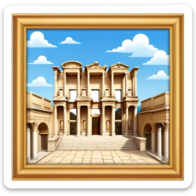 Cinematic Realistic The Library of Celsus Emoji sticker