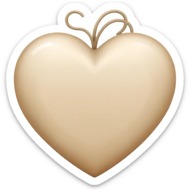 Corazón café beig y blanco  sticker