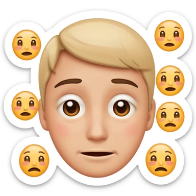 so like a sad face 🥺 and mix of this☺️ and this😔, like someone is sad because you ignore them but they have that cute smiley face with watery but not watery eyes and you cant say no to them, but make it classic emoji not woman or man emoji sticker
