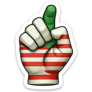 This fist emoji ✊ but instead of yellow it’s the three Italian flag colors. Don’t change anything about the fist shape or shading, just the 3 colors striped  sticker