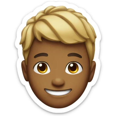 smiling boy with hairband portrait sticker