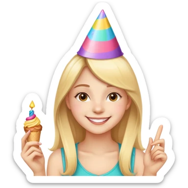18 year old celebrating her birthday  sticker
