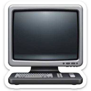Minimal emoji icon of a modern metallic studio monitor, front view, detailed geometry, dark metallic body, subtle highlights, isolated sticker