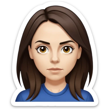 Melanie C with dark brown long hair sticker