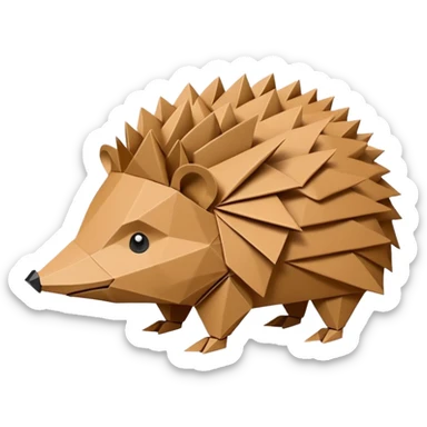 origami hedgehog sticker
