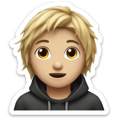 a child that represent a study of emo sticker