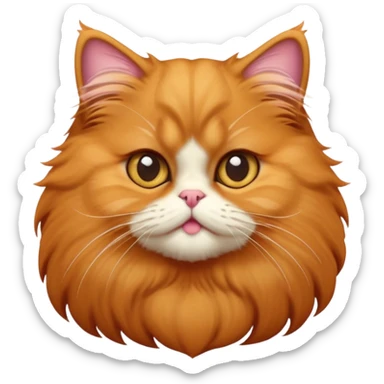 cinematic-adorable-big-eyed-fluffy-solid ginger-persian-cat-portrait-emoji,-head-tilted-playfully-with-a-sweet-expression,-fluffy-solid ginger-fur,-simplified-yet-irresistibly-cute-features-with-large,-expr sticker