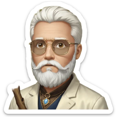 émoji blanc homme barbu, cheveux bruns collés au crane avec raie au milieu, grosses lunettes de soleil rectangulaires à grosse branches, gros bijoux en or (chaine, montre,) manteau de fourrure très fluffy sur les épaules sourire en coin, boucles d'oreilles sticker