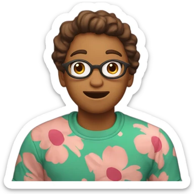 The emoji 😱 in the center of a one color assorted background with the sentence "she did what?!!" written sticker