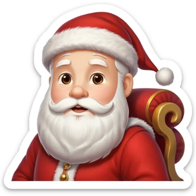 d'Eco de noël avec le père noël sur son traineau sticker