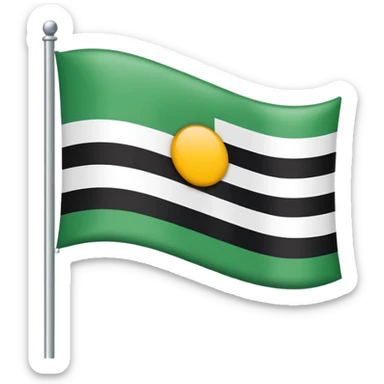 I want a flag as a emoji its made by three colours white green and black sticker