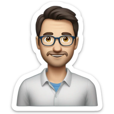 alex yurkevich man with dark hair blue eyes glasses developer govar app founder also he like run and tasty food from belarus but live in netherland sticker