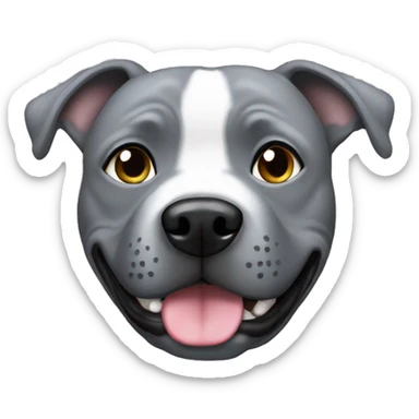 Grey staffie  sticker