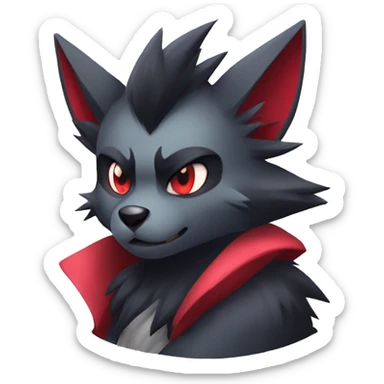 Cool Edgy Zorua-Zoroark-Mightyena sticker