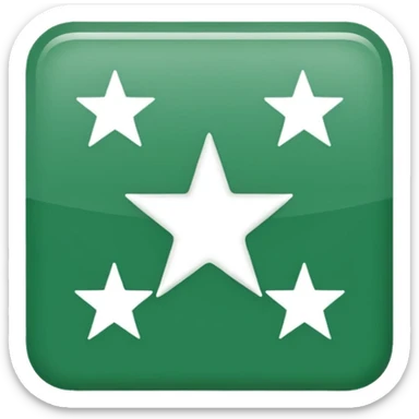 logo BNP Paribas fidèle, carré vert avec quatre étoiles blanches sticker