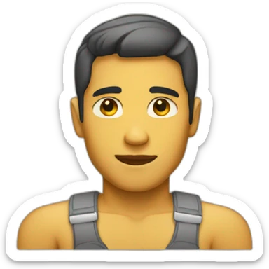 yellow skin tone man shoulders sticker