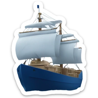 vessel deep blue color sticker