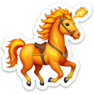 fire horse emoji to push notification . more fire on the horse sticker