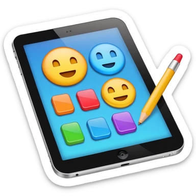 Colores juntos como se la tablet estuviera trabada sticker