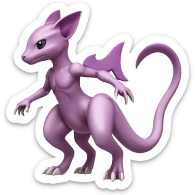  Cool Edgy Shiny Futuristic Ethereal Legendary Mewtwo-Digimon-Genesect-Palkia-hybrid full body sticker