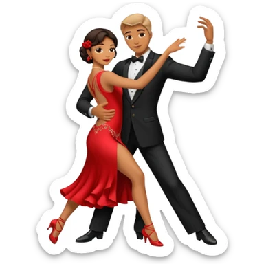 tango dancing man emoji - solo embrace sticker