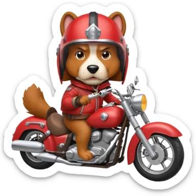 extremely angry bassett hound on a motorcycle sticker