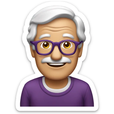 old timer aubergine sticker