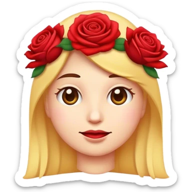 An emoji with a rose in head sticker