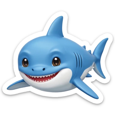 emojis.com cute-baby-shark,-simple,-friendly,-suitable-for-emoji-or-sticker sticker