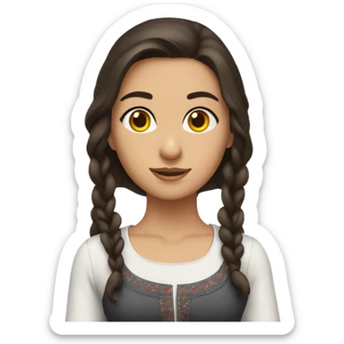 brunette turkish girl sticker