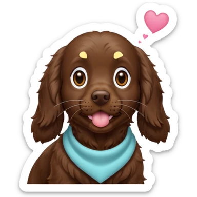Boykin spaniel blowing kiss  sticker