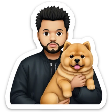 The weeknd with a chow chow sticker