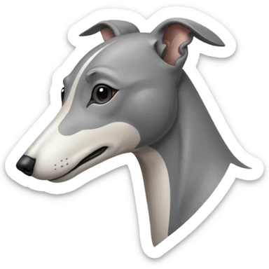 stilized greyhound looking to the right sticker