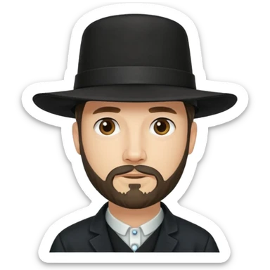 Amish man with goatee sticker